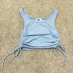Princess Polly blue crop top